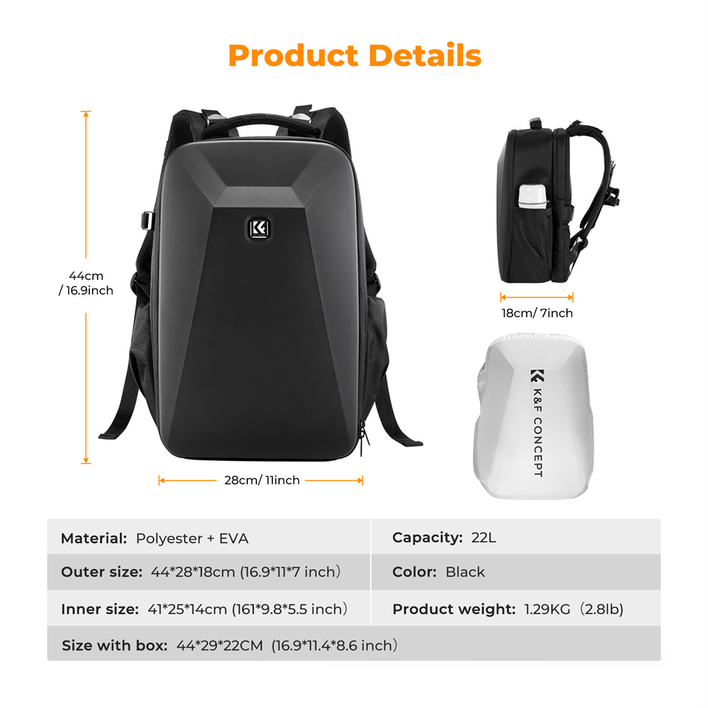 K&F CONCEPT Borsa per Fotocame - Rain Cover Backpack recensione e prezzo