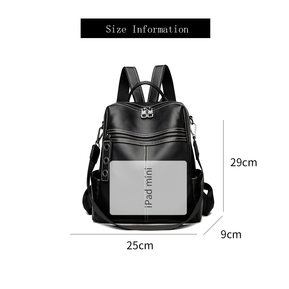 Zaino da donna in vera pelle F - Travel Backpack Anti Theft recensione e prezzo